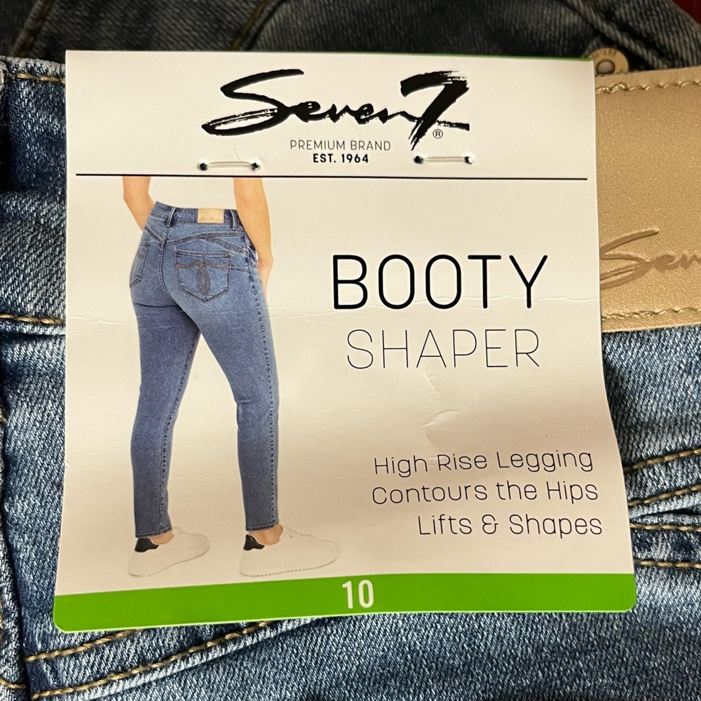 Seven7 Jeans Booty Shaper High Rise Denim Legging - Picture 5 of 11